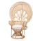 Baxton Studio Ediva Modern Bohemian Natural Brown Rattan Peacock Accent Chair 226-13117-ZORO - alternate 1